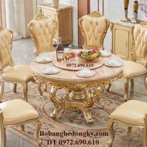 Bộ Bàn Ăn 6 Ghế Tân Cổ Điển Dành Cho Phòng Ăn Vip BA.191