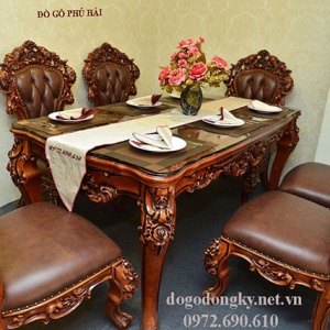 Bộ Bàn Ghế Ăn Bọc Đêm 6 Ghế Cho Phòng Ăn Đẹp BA.224