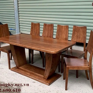 Bộ Bàn Ghế Ăn Giá Rẻ Gỗ Sồi Mỹ Bán Tại Quảng Ninh BA.235