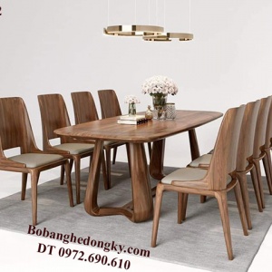 Bộ Bàn Ghế Ăn Gỗ Óc Chó Đẹp Và Sang Trọng Hàng Hiếm BA.242