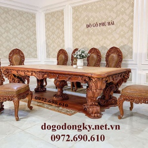 Bộ Bàn Ghế Ăn Hoàng Gia Giá Khủng - Kích Thước Khủng BA.226
