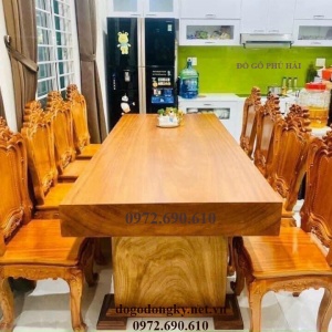 Bộ Bàn Ghế Ăn, Nguyên Tấm, Nguyên Khối Đẳng Cấp Đại Gia BA198