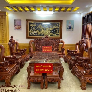 Bộ Bàn Ghế Tay Nghê C16 Sang Trọng | Bàn Ghế Đồng Kỵ Phú Hải  B.498