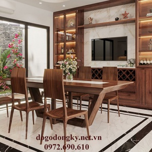 Bộ Bàn Ghế Phòng Ăn Kiểu Pháp Giá Rẻ Gỗ Sồi Nga BA.231