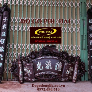 Bộ Cuốn Thư Câu Đối Khảm Trai Mẫu Đẹp HP.103