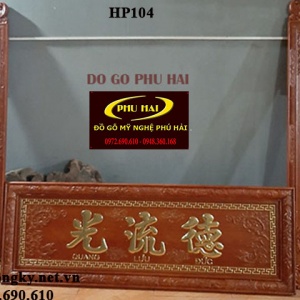 Bộ Hoành Phi Câu Đối Chữ Nạm Vàng 9999 Thờ Gia Tiên HP.104
