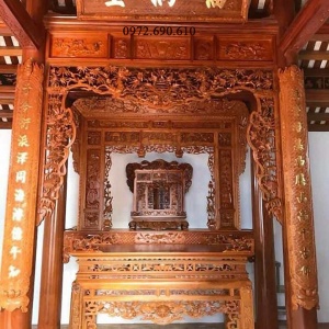 [Nơi Sản Xuất] Câu Đối Lòng Máng Chữ Nho Thờ Gia Tiên HP.114