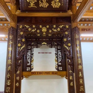 Câu Đối Lòng Máng | Hoành Phi Câu Đối ÔM CỘT HP.125