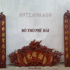 Mẫu Cuốn Thư Câu Đối Song Ngữ NHO – VIỆT Dát Vàng HP.126