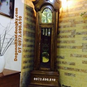 ĐỒNG HỒ PHÒNG KHÁCH dạng cổ gỗ mun máy cơ DH102