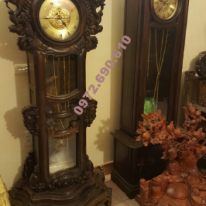 +01 Đồng Hồ Cây Gỗ Mun Quà Tặng Độc Đáo DH116