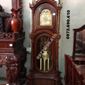 Đồng hồ quả lắc máy cơ gỗ hương kiểu Đức DH77