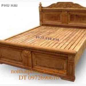 Giường ngủ gỗ gụ đẹp - Giường chữ X GN12