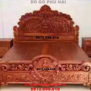 Giường Cưới Đẹp, Giường Ngủ Mẫu Hoa Hồng GN.103