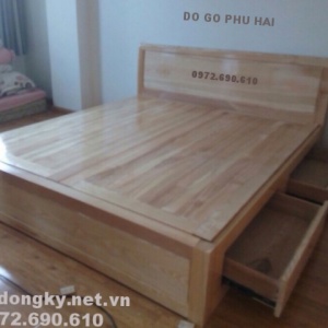 Mẫu Giường Ngủ Giá Rẻ, Giường Gỗ Sồi Nga GN.105