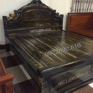Giường ngủ gỗ mun hoa Dogonoithatdongky.com GN.111