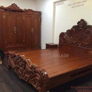 Các Mẫu Giường Cưới Đẹp, Giường Ngủ Hoa Hồng GN.119