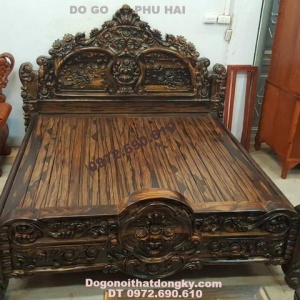 GIUONG NGU GO MUN, Giường Hoa Hồng Độc & Hiếm GN.131