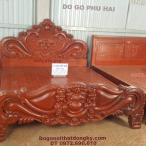 Mẫu GIƯỜNG CƯỚI Đẹp Nhất Gỗ Hương, Gỗ Gụ Năm 2018 GN.132