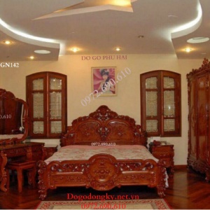 Mẫu Giường Ngủ Gỗ Đẹp Nhất Cho Phòng Ngủ Sang Trọng GN.142