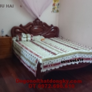 Giường gỗ đẹp Giường ngủ mẫu giường xoài GN.34