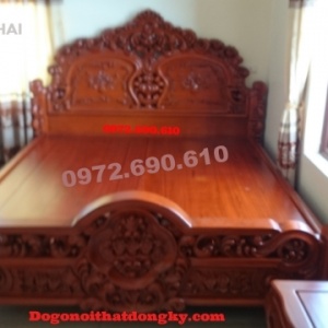 Giường cưới, Giường ngủ đẹp gỗ hương GN.35
