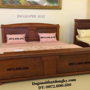 Giường ngủ đẹp, Giường cô dâu gỗ hương GN43