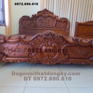 giường ngủ đẹp, Giường ngủ gỗ hương GN31