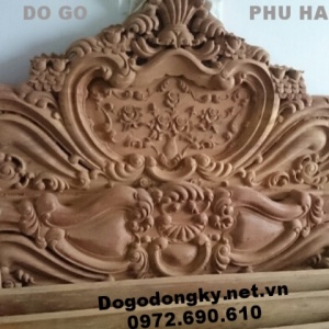 Giường ngủ đẹp gỗ gụ cho phòng ngủ nhà biệt thự GN61
