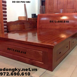 Giường Ngủ Nội Thất Phú Hải, Đồ Gỗ Đồng Kỵ GN.78