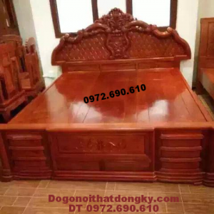 GIƯỜNG NGỦ GỖ ĐẸP, Giường mẫu hồng trám GN80