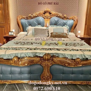 Giường Ngủ Bọc Da Nhập Ngoại – Mẫu Tân Cổ Điển GN.198