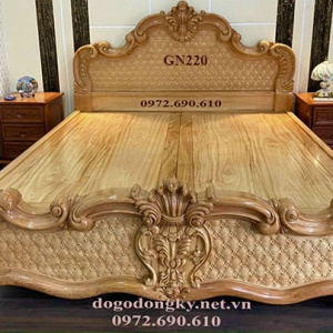 Giường Ngủ Gỗ Gõ Đỏ Giá Rẻ Nhất Bán Tại Đồng Nai GN.220
