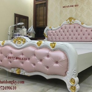 Giường Ngủ Tân Cổ Điển Với Gam Màu Trắng Tinh Khôi GN.193