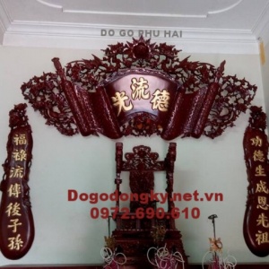 Sản xuất hoành phi câu đối chữ nạm vàng HP35