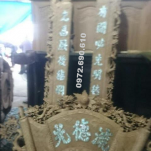 Bộ cuốn thư câu đối khảm trai gỗ gụ dogodongky HP38