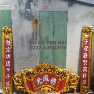 Bộ Câu Đối,Cuốn Thư Sơn Son Thếp Vàng HP.45