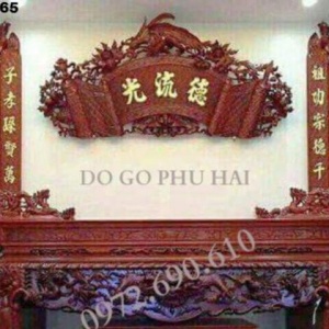 Cuốn Thư Câu Đối Thờ Gia Tiên Dát Vàng 98k Đẹp và Quí HP.65