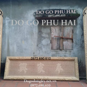 Mẫu Hoành Phi Câu Đối Lòng Máng Đẹp Gỗ Gụ HP.76