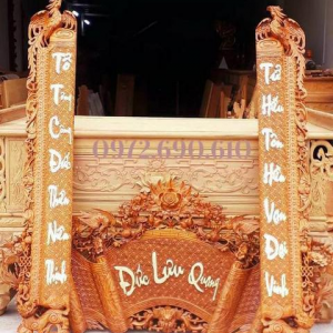 Bán Các Mẫu Câu Đối, Cuốn Thư Gỗ Mít Tại Thái Bình HP89