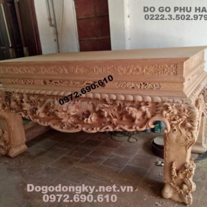+68 Bàn Thờ Gỗ Gụ Đẹp, Sập Thờ Mẫu Tứ Linh ST106