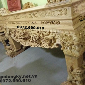 Bàn Thờ Gỗ Đẹp Nhất, Bàn Thờ Chạm Tứ Linh ST111