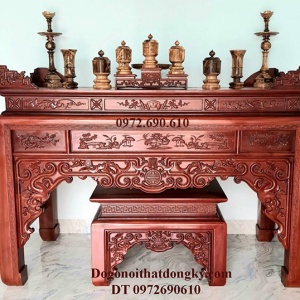 99 mẫu bàn thờ đẹp gỗ tự nhiên – Đồ Thờ Đồng Kỵ Phú Hải ST.241