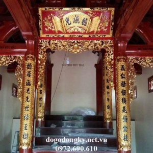 MẪU Cửa Võng Đẹp Thờ Gia Tiên | Đồ Thờ Phú Hải Cv.3