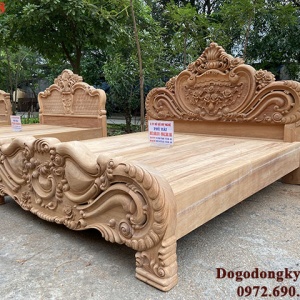 Mẫu Giường Ngủ Đẹp, Giường Cô Dâu Mẫu Hoa Hồng GN.158