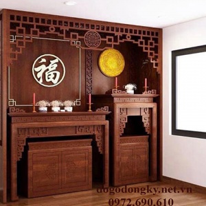 Vách Ngăn Phòng Thờ - Vách Ốp Trang Trí Tường Sau Bàn Thờ