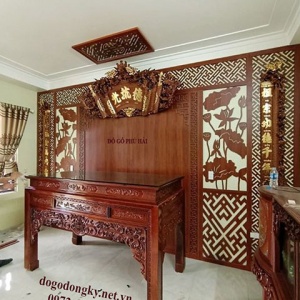 99 Mẫu vách ốp tường phòng thờ, vách ngăn cnc đẹp