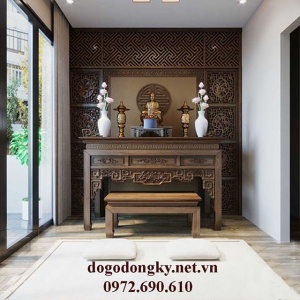 MẪU Vách ốp tường phòng thờ Đẹp Cho Bàn thờ trang nghiêm VOP.02