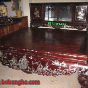 Sập gụ khảm trai ,Sập gụ khảm ốc SG9