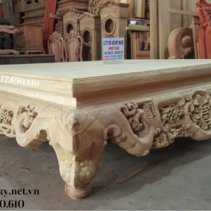 Sập Gỗ Gụ 2 Lá Quí Và Hiếm, Sập Ngũ Phúc 4 Thành SG.29